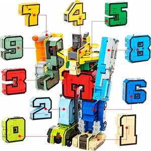 Ensemble de blocs numériques de robots transformables