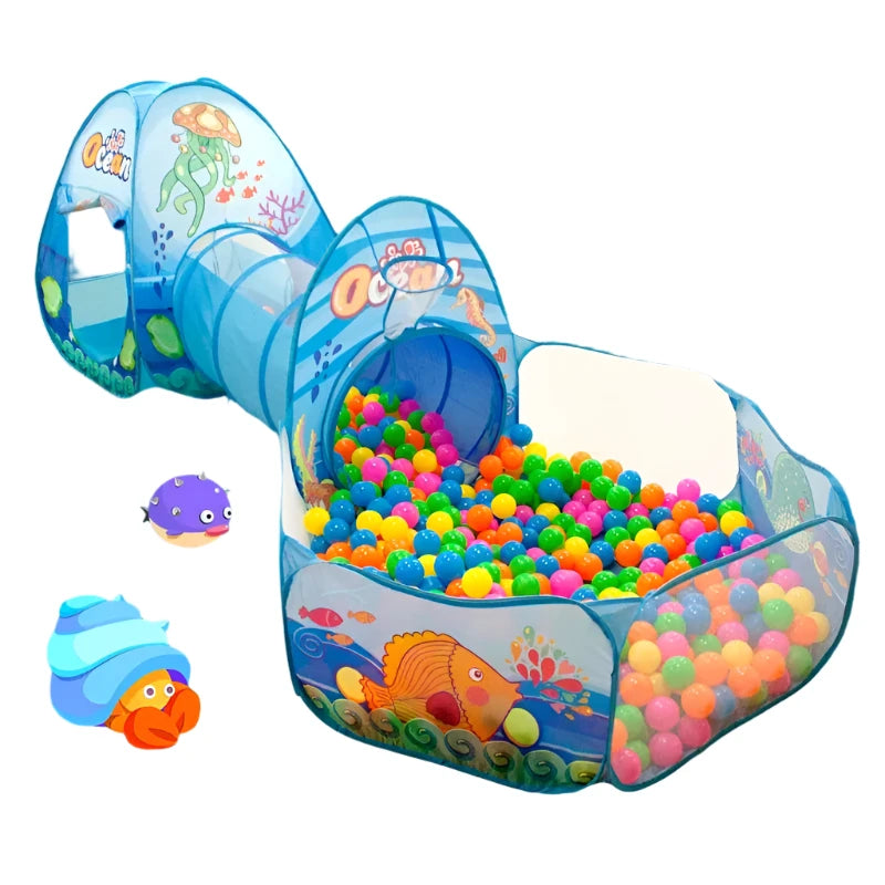 3 in 1 Tent with Ball Pit and Tunnel